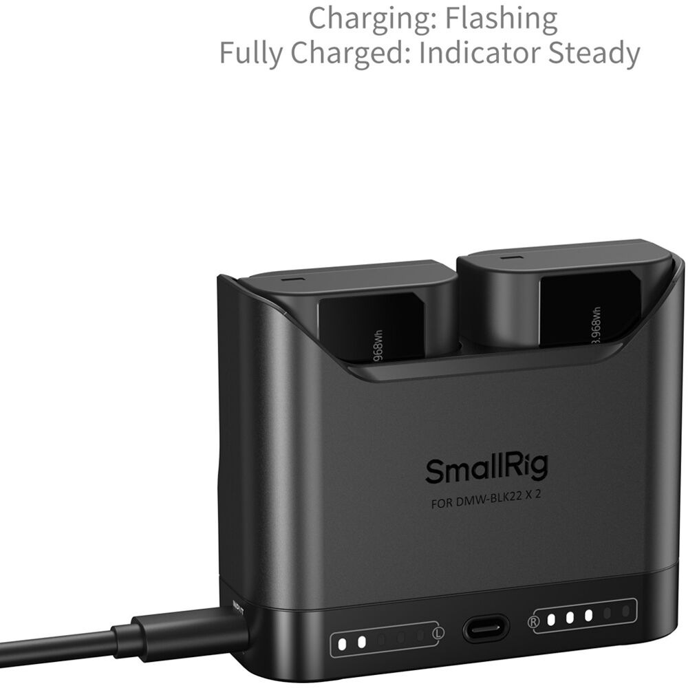 Batería SmallRig DMW-BLK22 Camera cargador kit - vista lateral