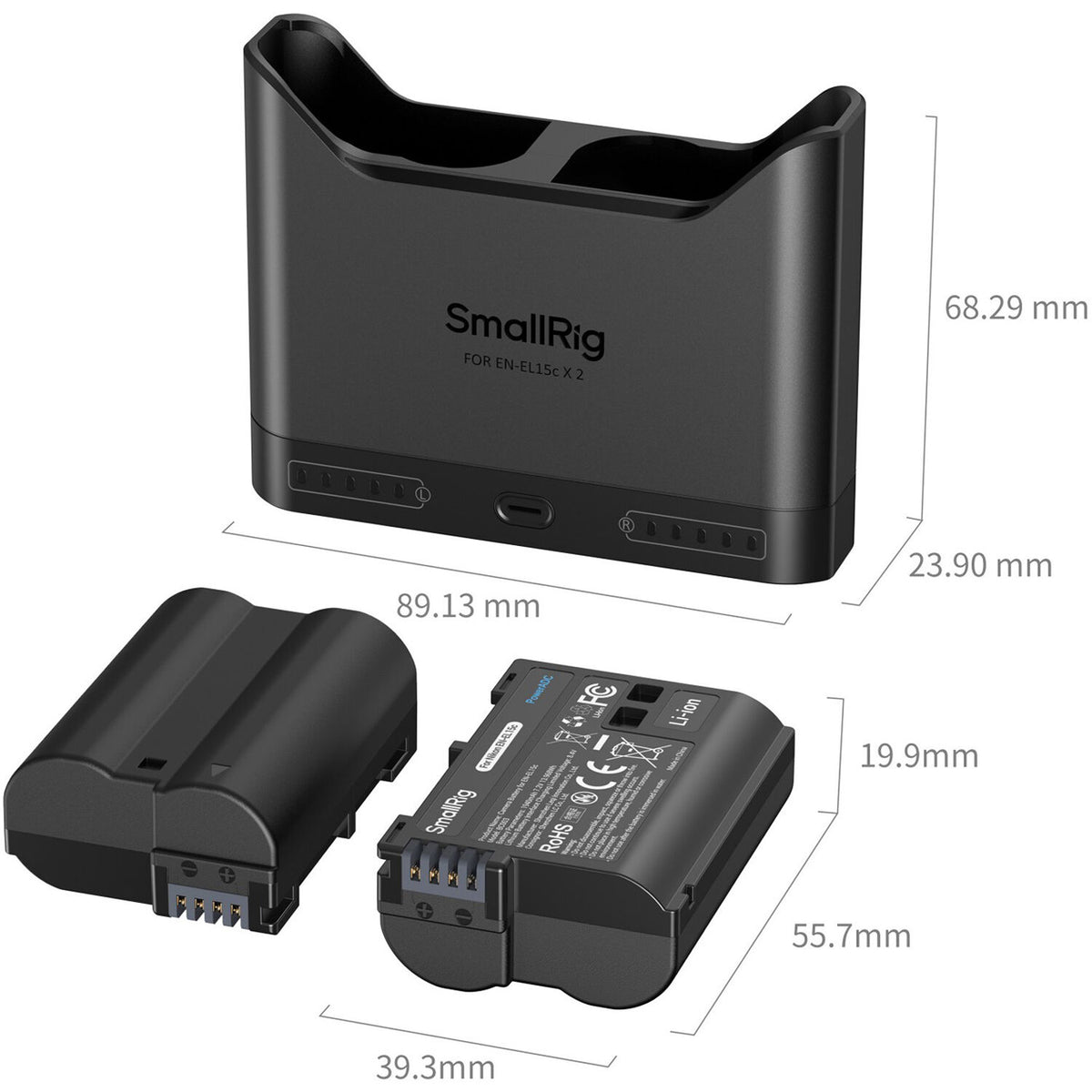 Batería SmallRig EN-EL15C Camera cargador kit - contenido de la caja