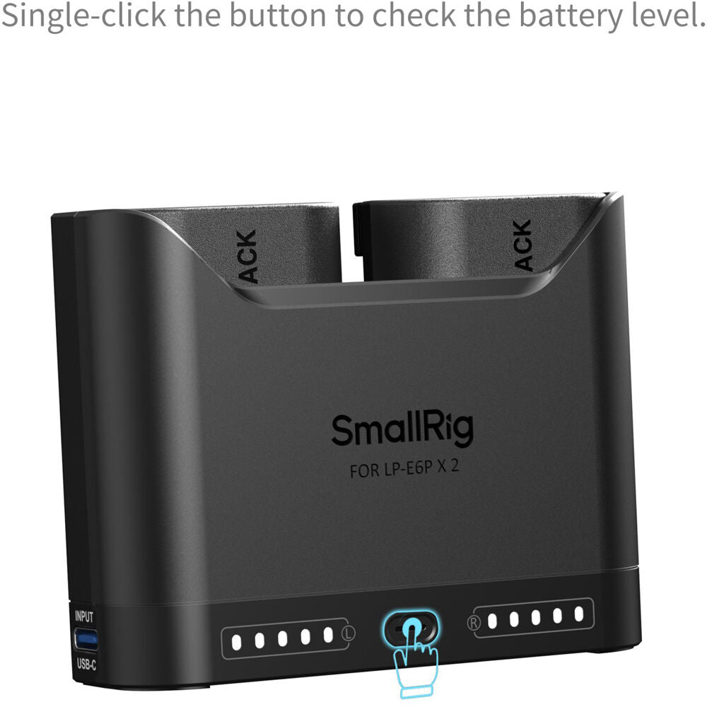 Batería SmallRig LP-E6NH Camera cargador kit - puertos y conexiones