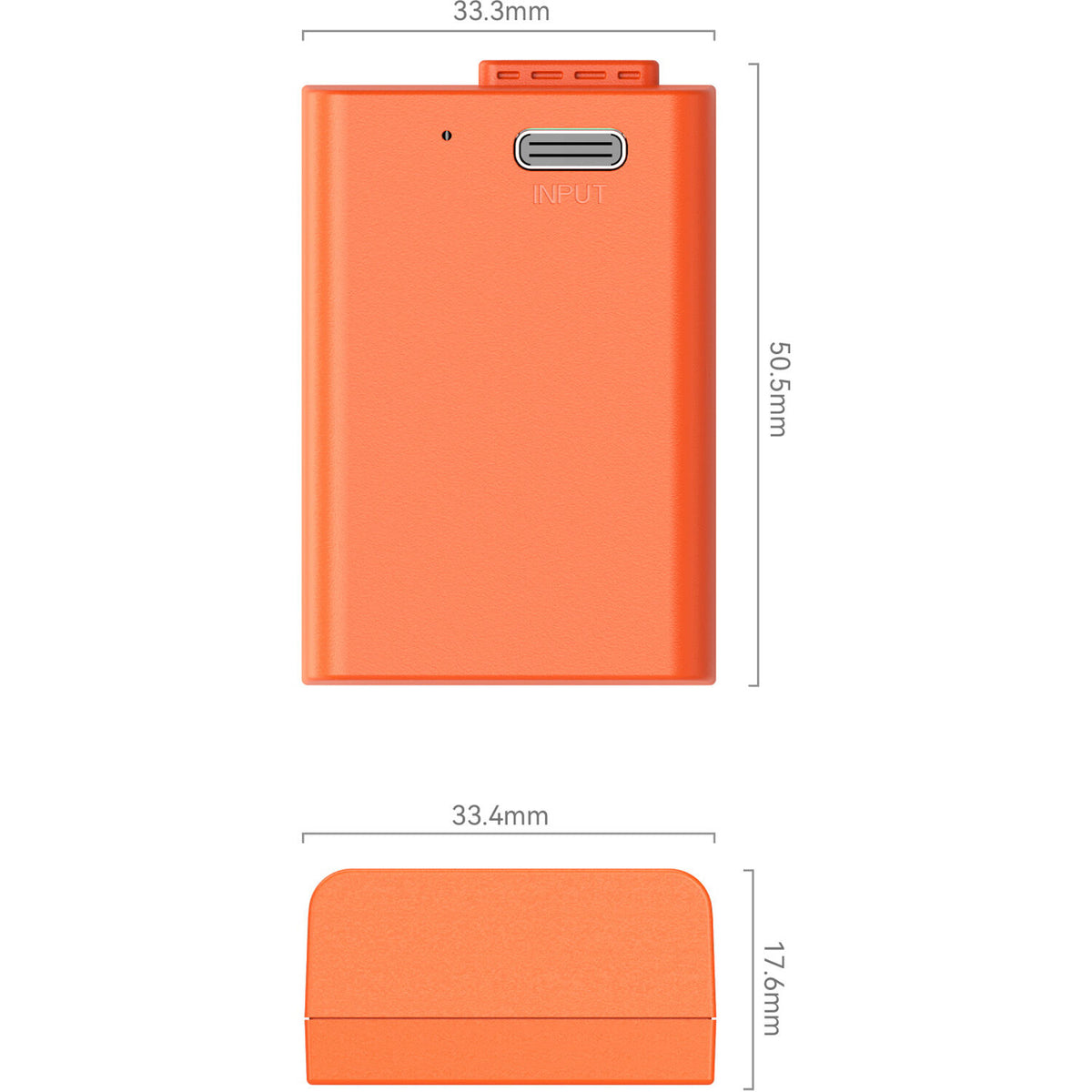 Batería SmallRig NP-EL25 USB-C (1250mAh, Orange) - puertos y conexiones