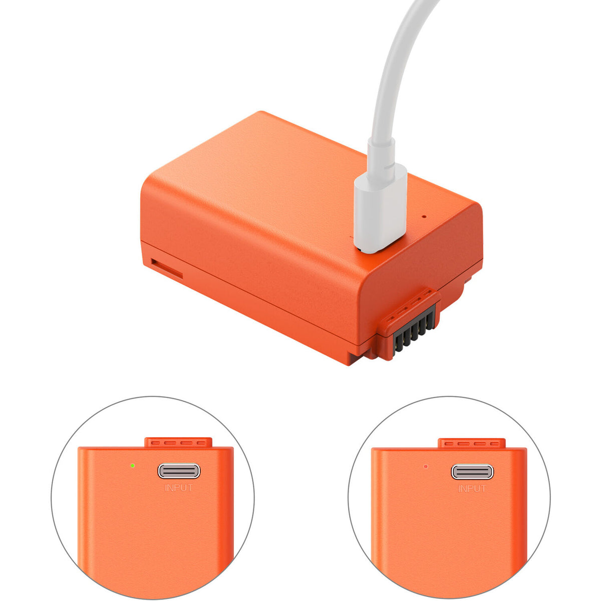 Batería SmallRig NP-EL25 USB-C (1250mAh, Orange) - detalle