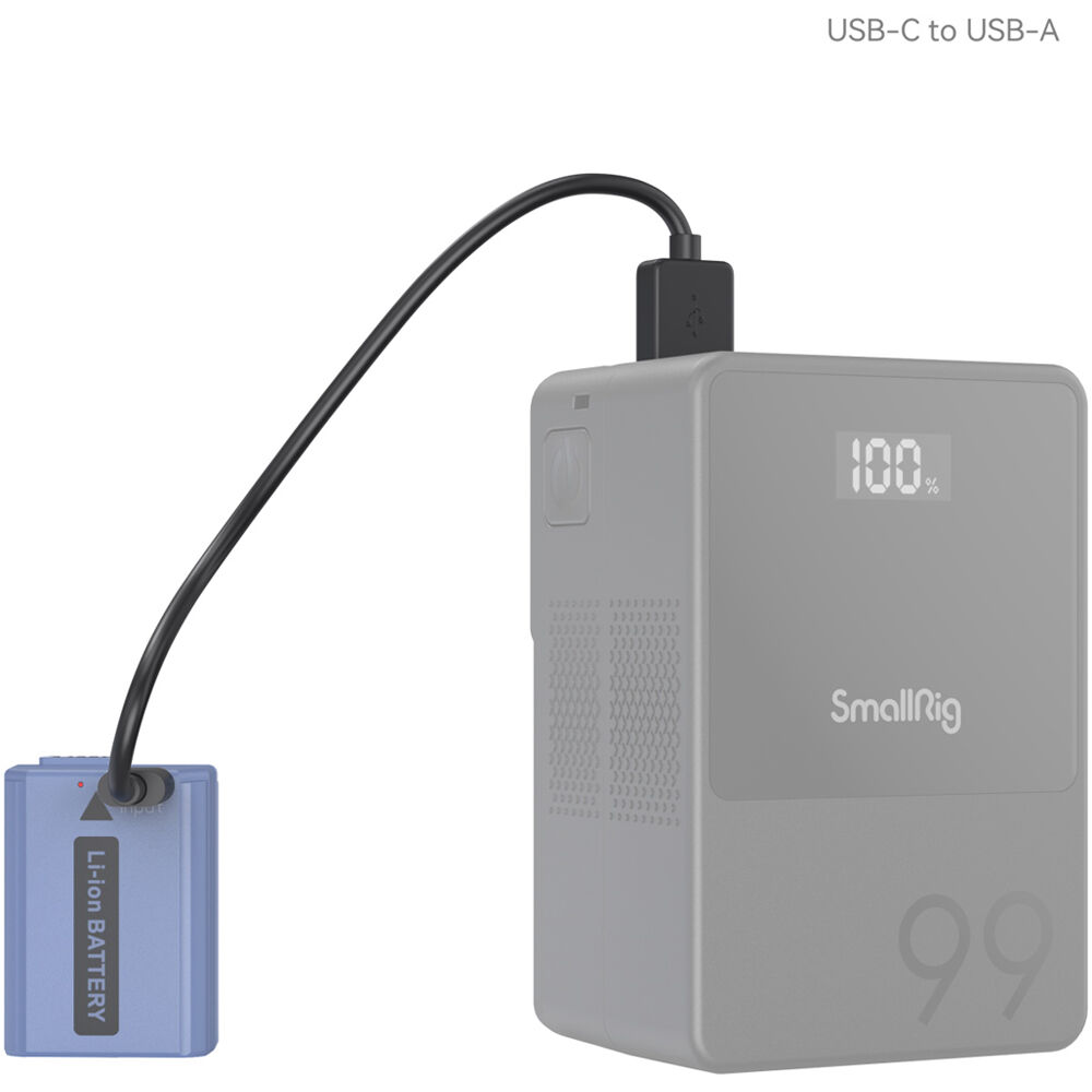 Batería SmallRig NP-FW50 USB-C (1030mAh, Azul) - contenido de la caja