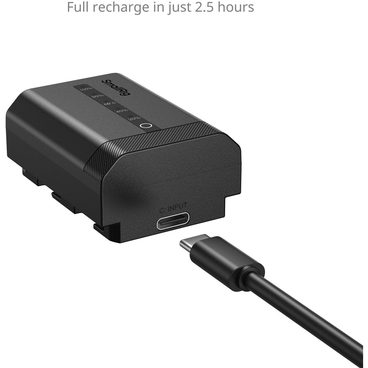 Batería SmallRig NP-FZ100 USB-C con Power Display (2600mAh) - detalle