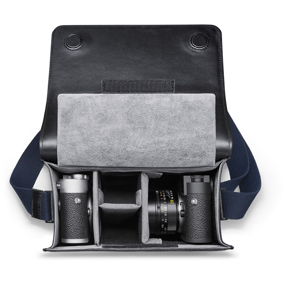 Bolso Bandolera Leica cuero - vista frontal