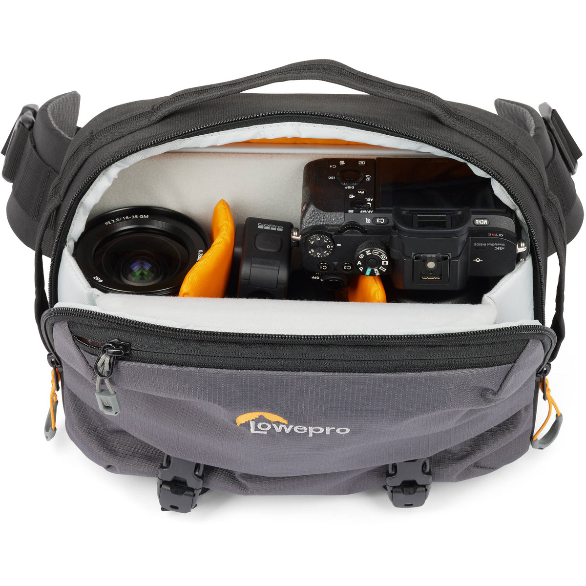 Bolso Bandolera Lowepro Trekker Lite SLX 120 Sling-Style (Gris) - vista trasera