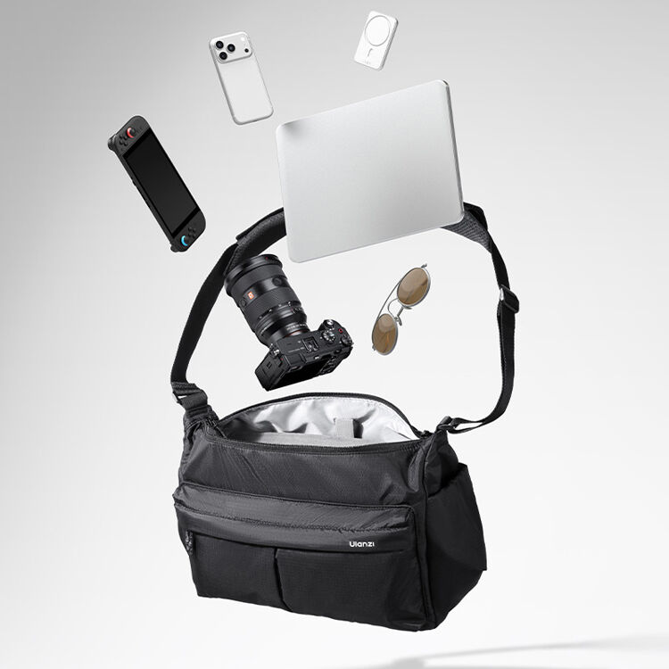 Bolso Bandolera Ulanzi U023 Urban Daily (Negro, 13L) - puertos y conexiones