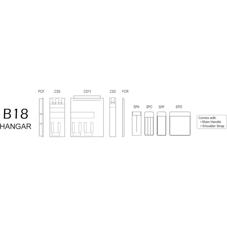 Bolso BrightLine Bags B18 HANGAR Modular Gear - vista frontal