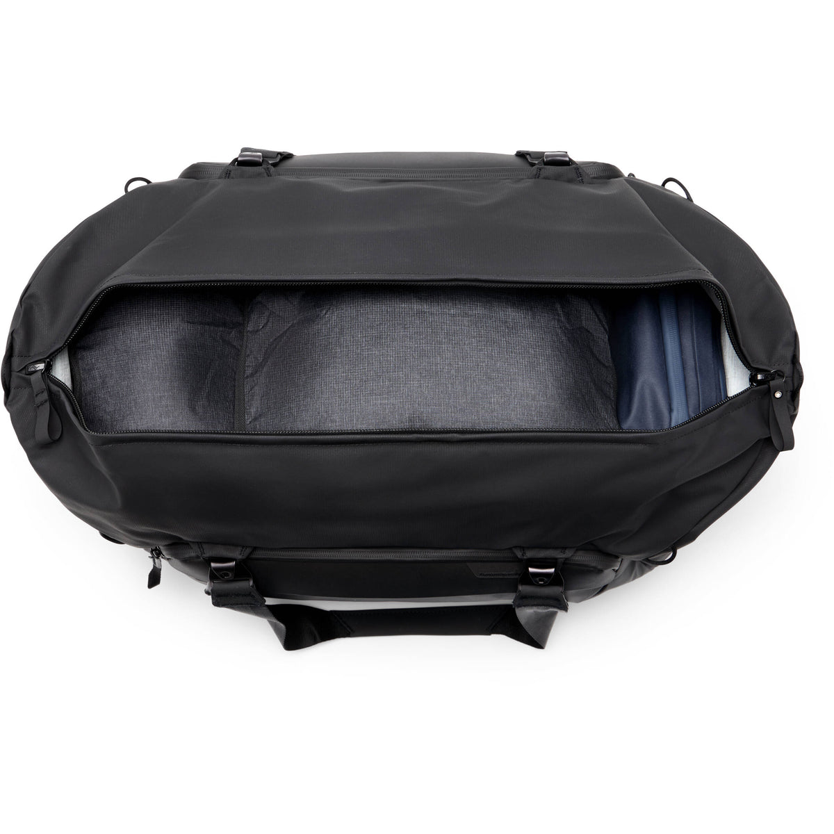 Bolso Peak Design Travel Duffel (Negro, 50L) - puertos y conexiones