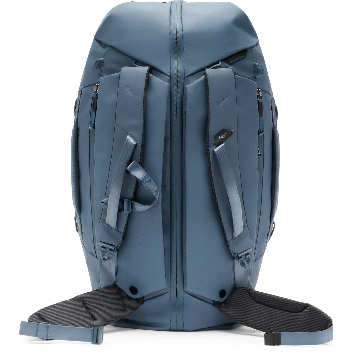 Bolso Peak Design Travel Duffelpack (Azul Océano, 65L) - vista trasera