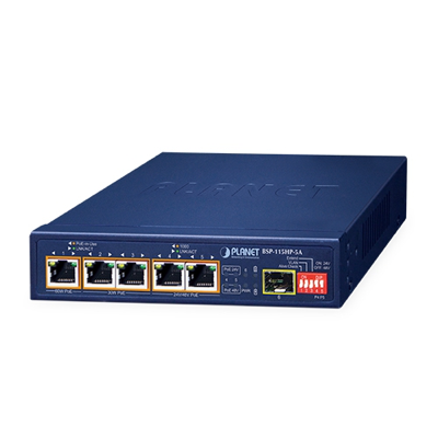 Switch PoE híbrido solar Planet BSP-115HP-5A 5 puertos