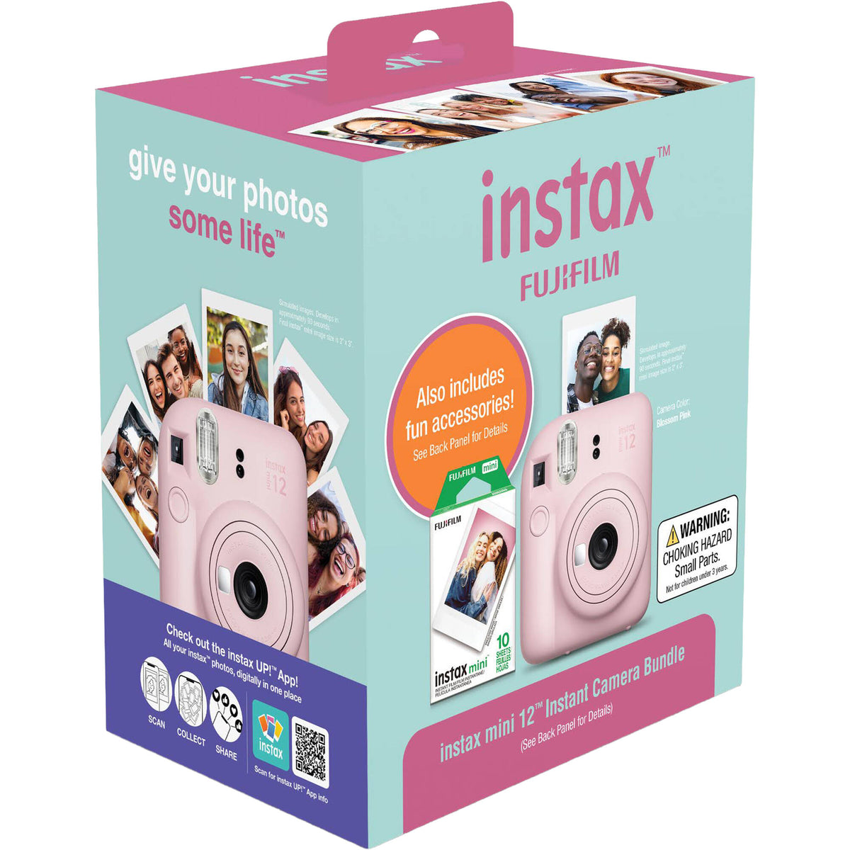 Cámara Analógica Fujifilm instax mini 12 Instant Bundle (Blossom Rosa) - detalle