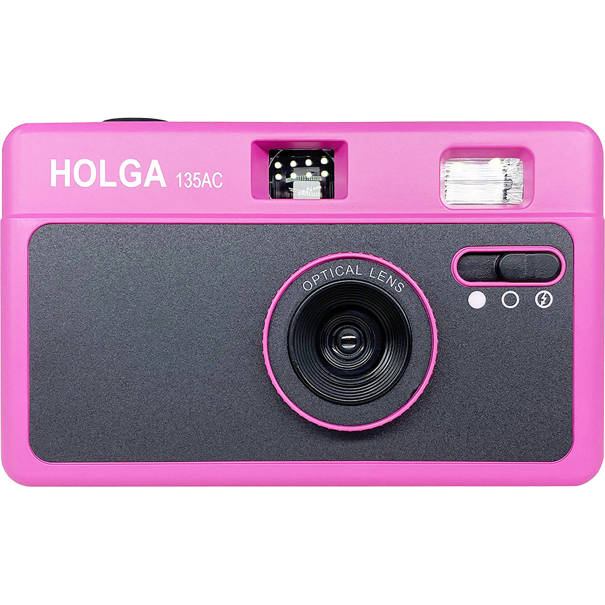 Cámara Analógica Holga 135AC (Rosa Fuerte) - vista frontal