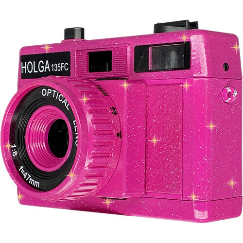 Cámara Analógica Holga 135FC con Flash (Rosa con Brillos) - vista principal