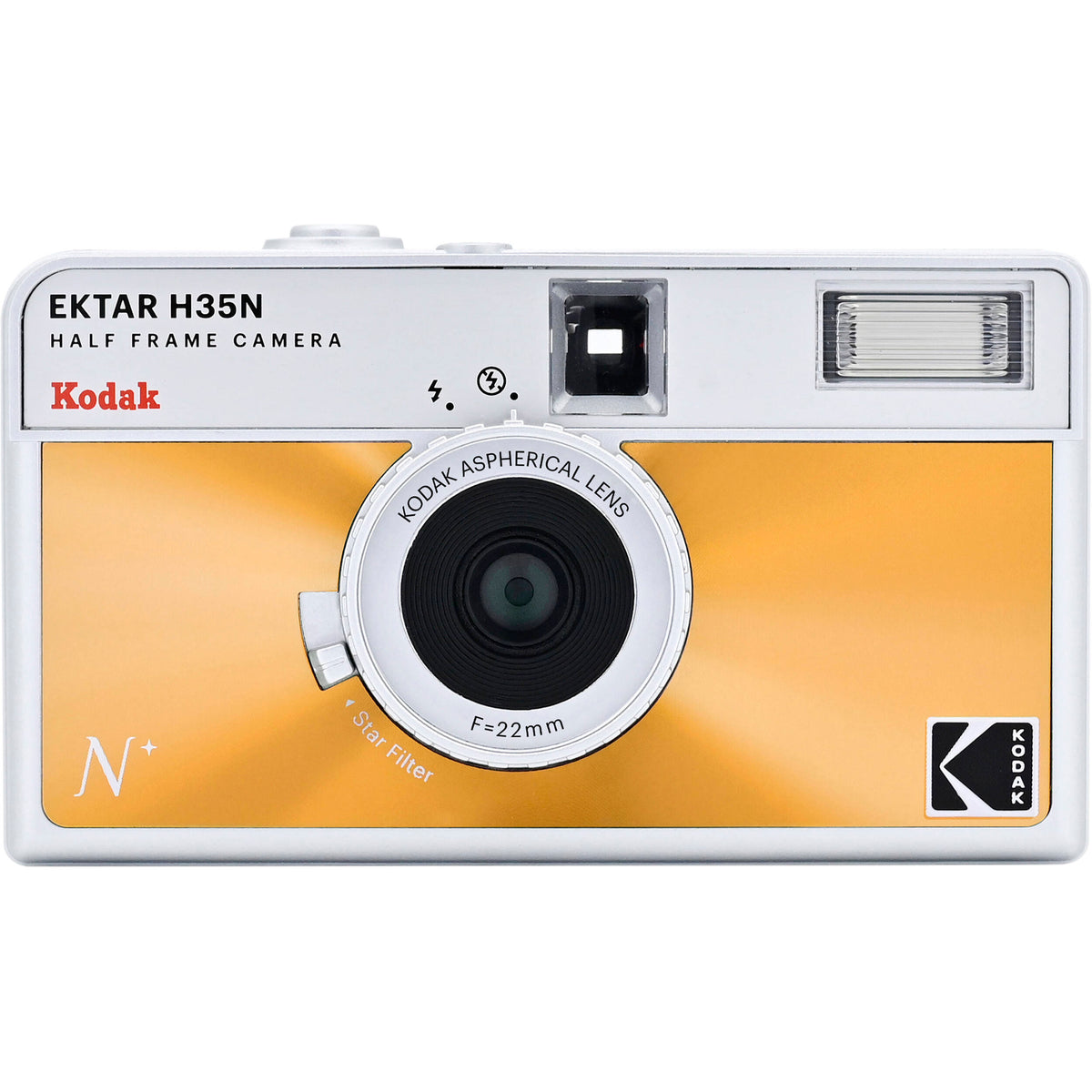 Cámara Analógica Kodak Ektar H35N (Naranja Esmaltado) - vista frontal