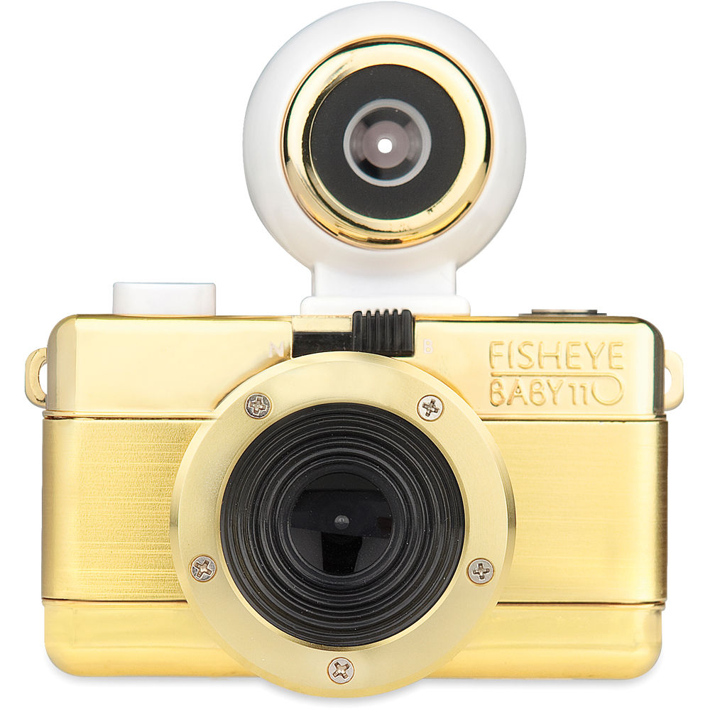 Cámara Analógica Lomography Fisheye Baby 110 (Edición Dorada) - vista frontal