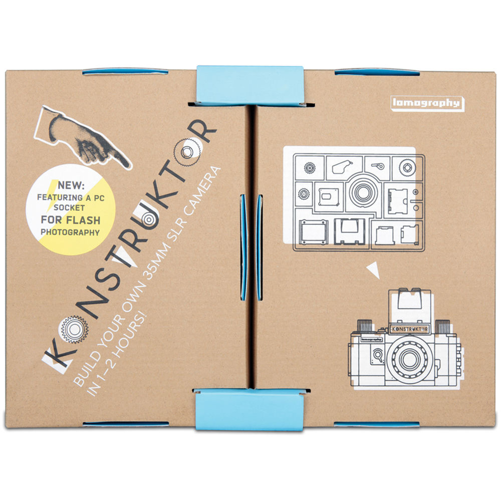 Cámara Analógica Lomography Konstruktor F Para Armar 35mm - contenido de la caja