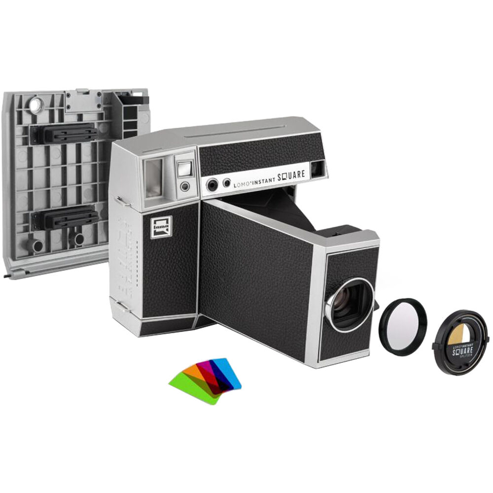 Cámara Analógica Lomography Lomo'Instant Square Glass y Kit de Accesorios (Negro Nueva) - vista principal