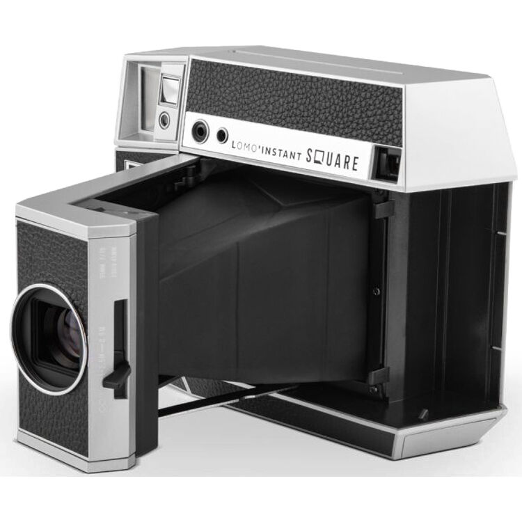 Cámara Analógica Lomography Lomo'Instant Square Glass y Kit de Accesorios (Negro Nueva) - vista lateral