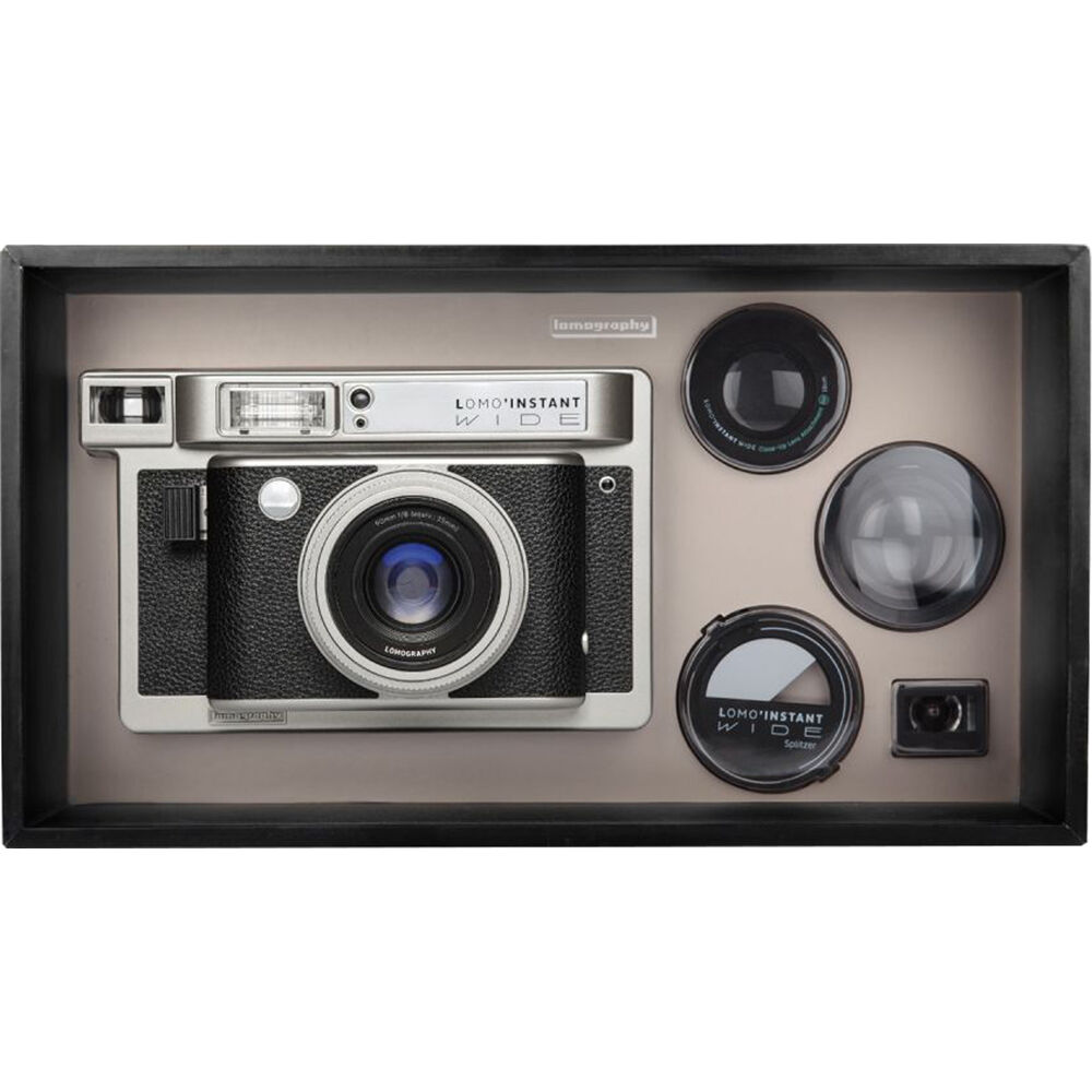 Cámara Analógica Lomography Lomo'Instant Wide Monte Carlo y Lentes - puertos y conexiones