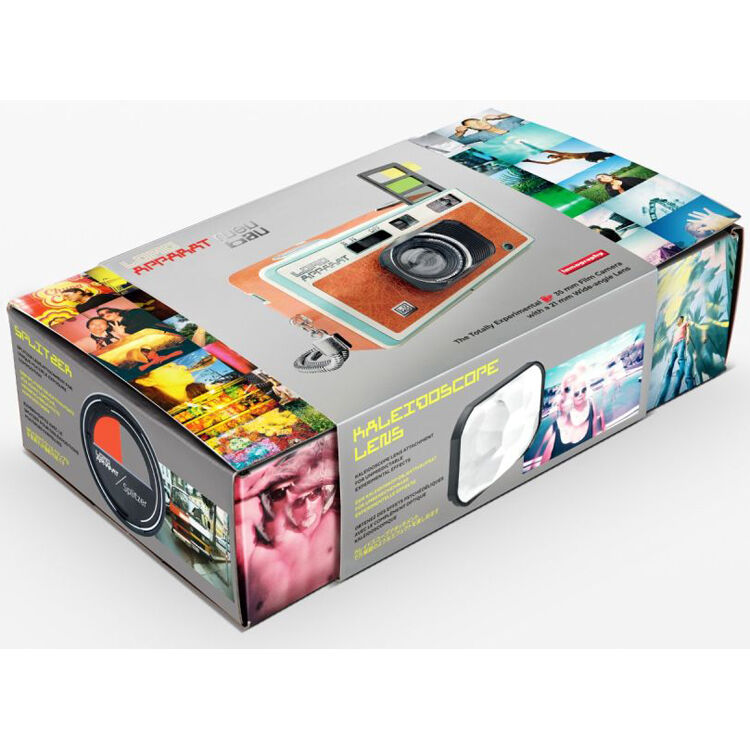 Cámara Analógica Lomography LomoApparat 21mm Gran Angular (Edición Neubau) - contenido de la caja