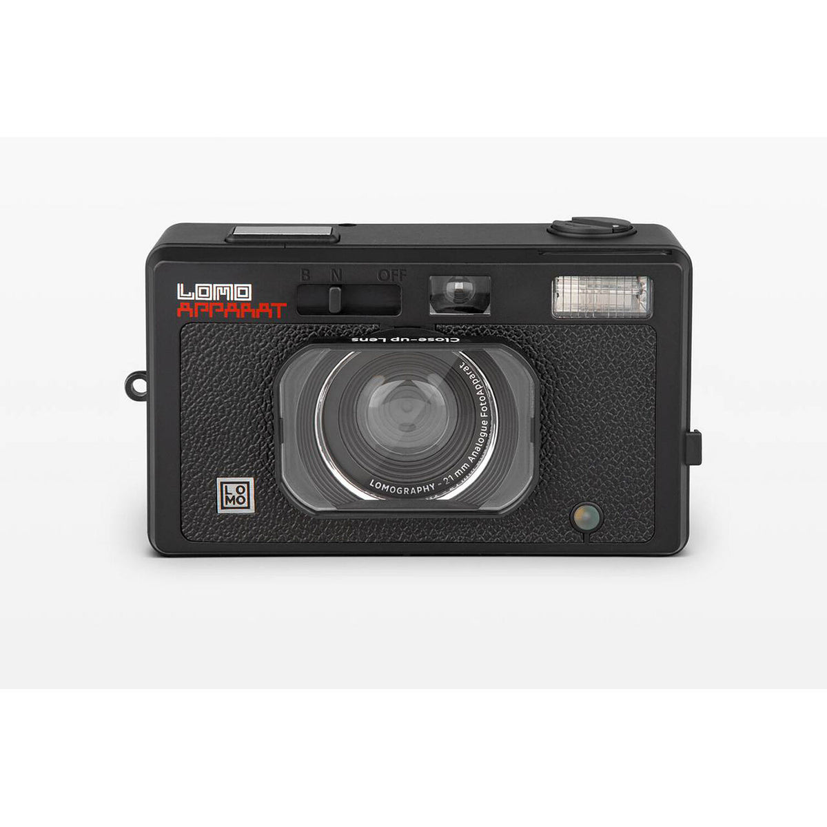Cámara Analógica Lomography LomoApparat 21mm Gran Angular (Negro) - vista frontal