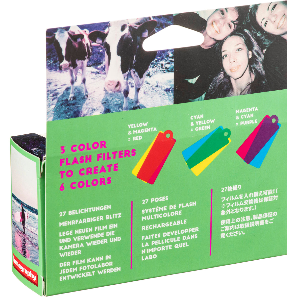Cámara Analógica Lomography LomoChrome Purple 2019 Simple Use (Rollo de 27 Exposiciones) - vista trasera