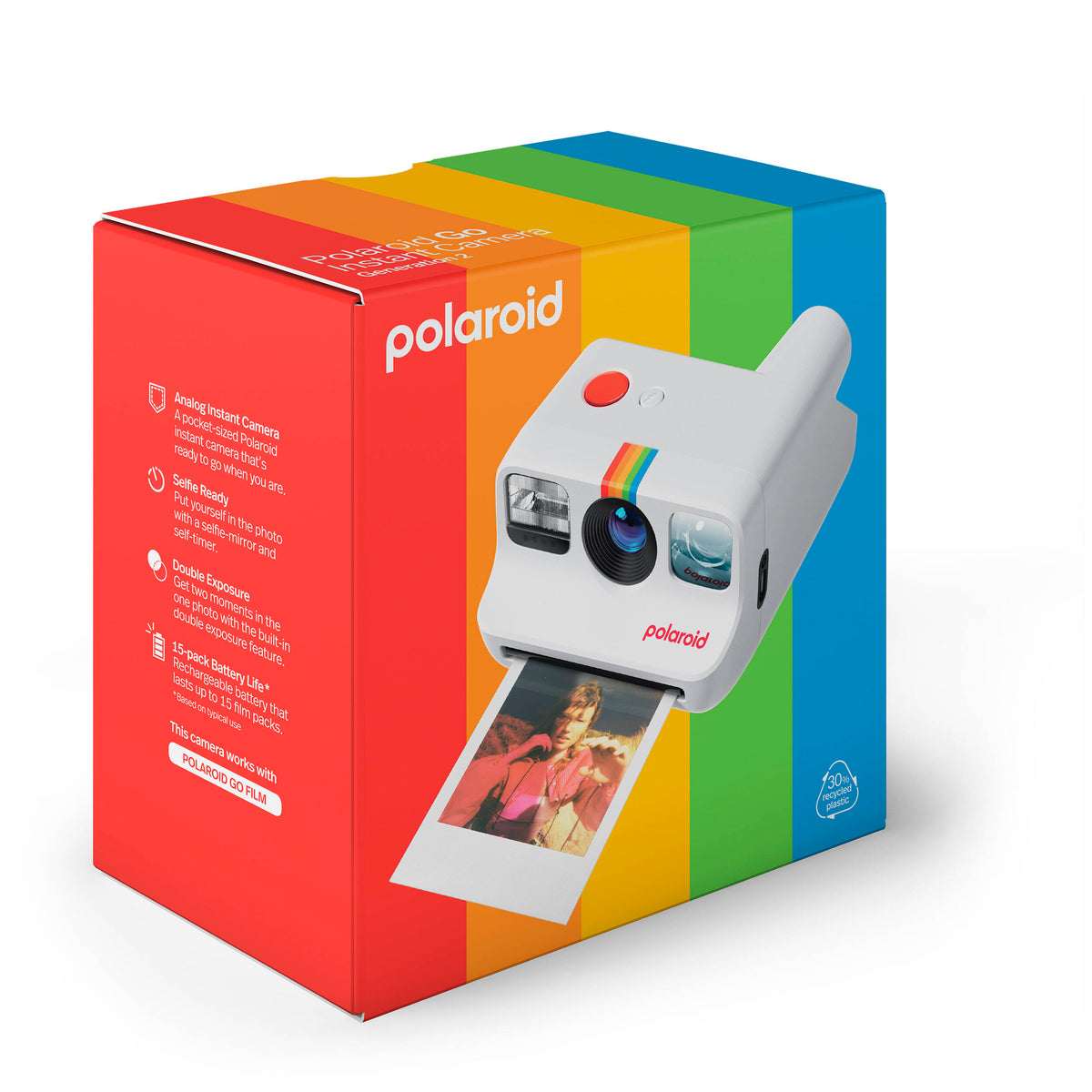Cámara Analógica Polaroid Go Generation 2 (Blanco) - en uso