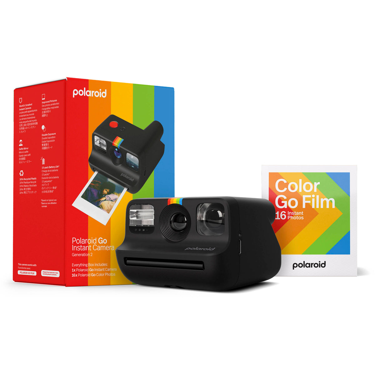 Cámara Analógica Polaroid Go Generation 2 Everything Box (Negro) con Película - vista principal