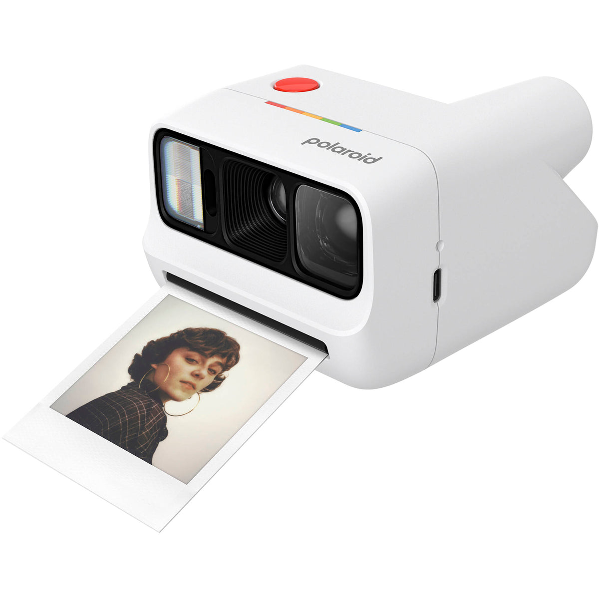 Cámara Analógica Polaroid Go Generation 3 (Blanco) - en uso