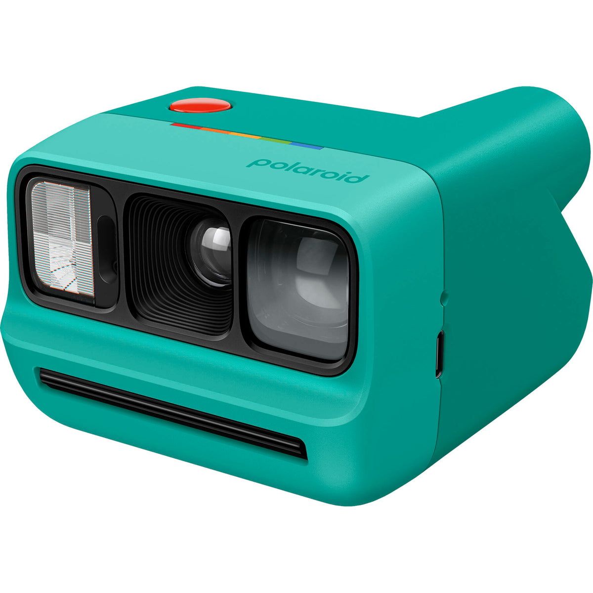 Cámara Analógica Polaroid Go Generation 3 (Verde Azulado) - vista lateral