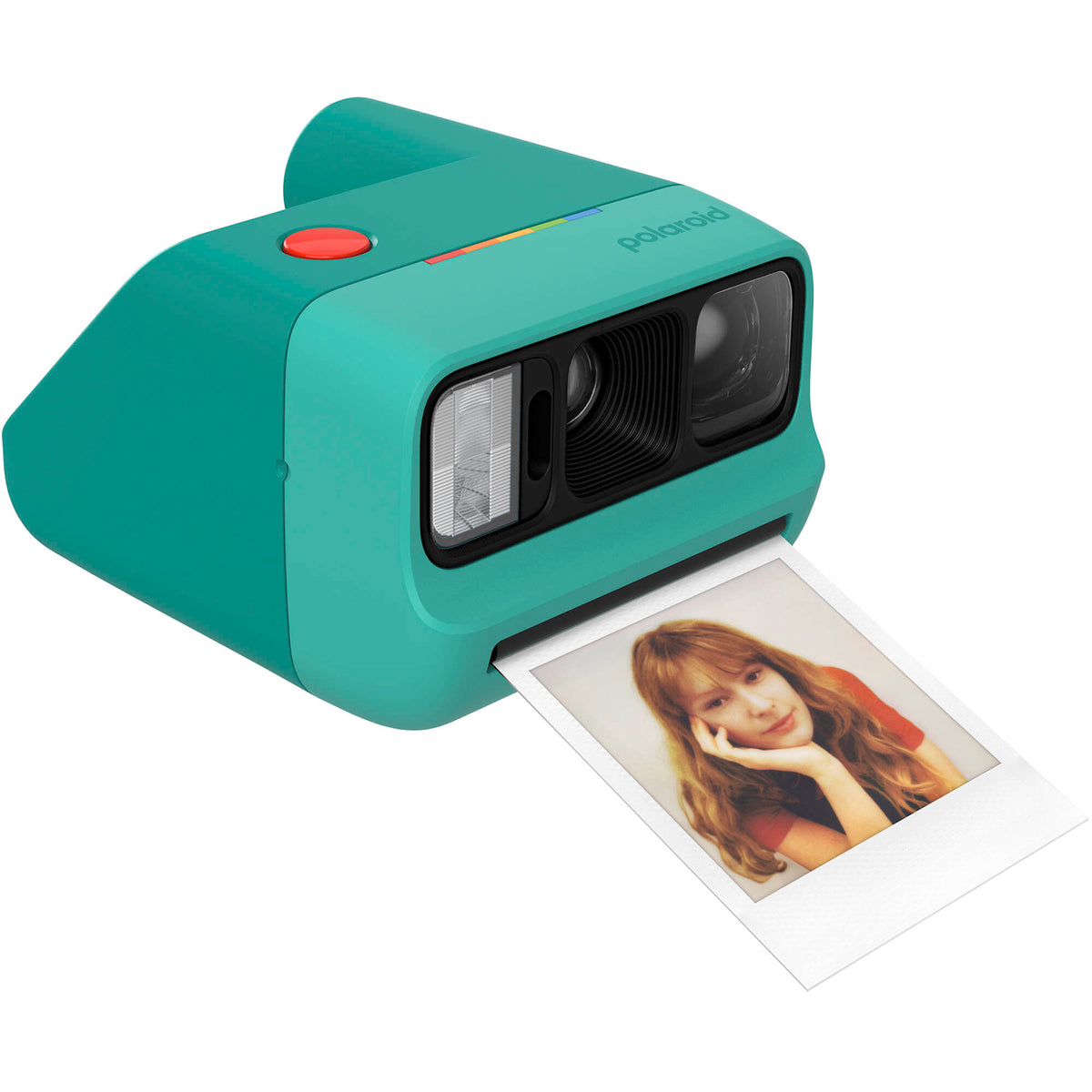 Cámara Analógica Polaroid Go Generation 3 (Verde Azulado) - en uso