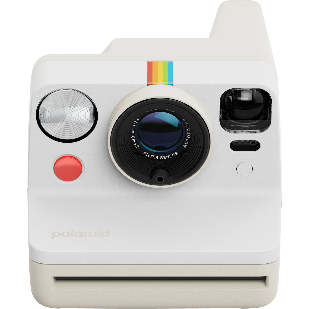 Cámara Analógica Polaroid Now Generation 3 i-Type Set Inicial (Blanco Guijarro, 8 Exposiciones) con Película - vista frontal