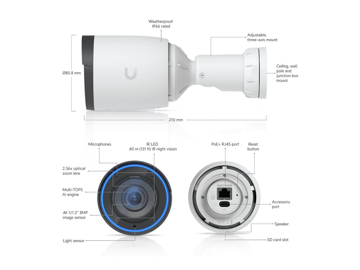 Cámara de Seguridad Ubiquiti UniFi Protect G6 Pro - vista 6