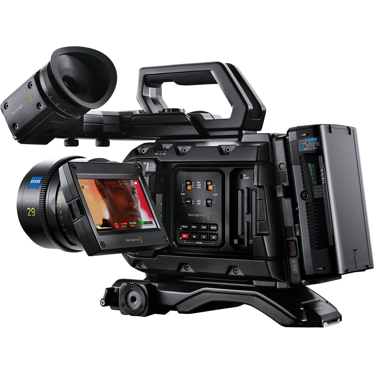 Cámara Digital Blackmagic Design URSA Mini Pro 12K con OLPF - vista trasera