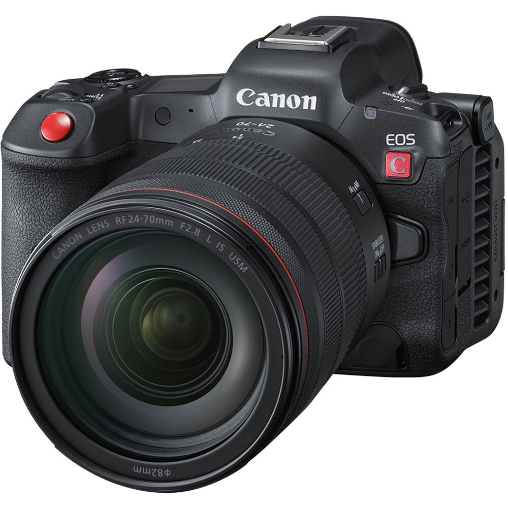 Cámara Digital Canon EOS R5 C Mirrorless Cinema Kit con RF 24-70mm f/2.8 Lente - vista frontal