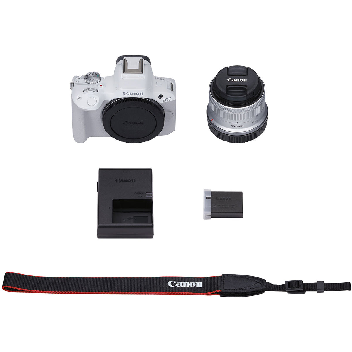 Cámara Digital Canon EOS R50 con Lente RF-S 18-45mm Blanca