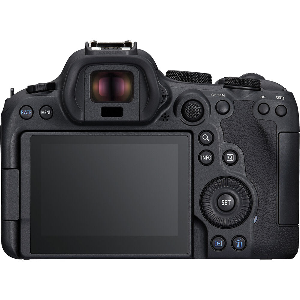 Cámara Digital Canon EOS R6 Mark II con Firmware de Stop Motion - vista frontal