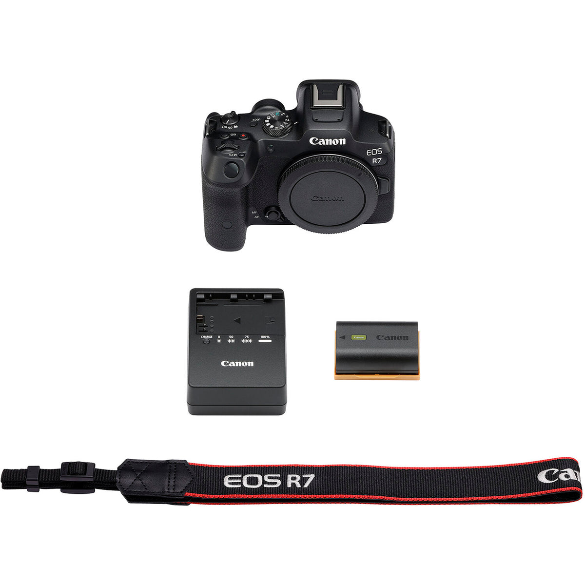 Cámara Digital Canon EOS R7 Mirrorless APS-C 32.5MP - contenido de la caja