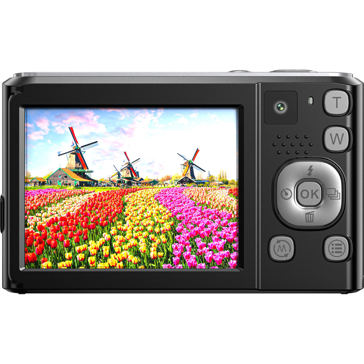 Cámara Digital Kreate DC308 Doble Lente 4K Negra - vista frontal