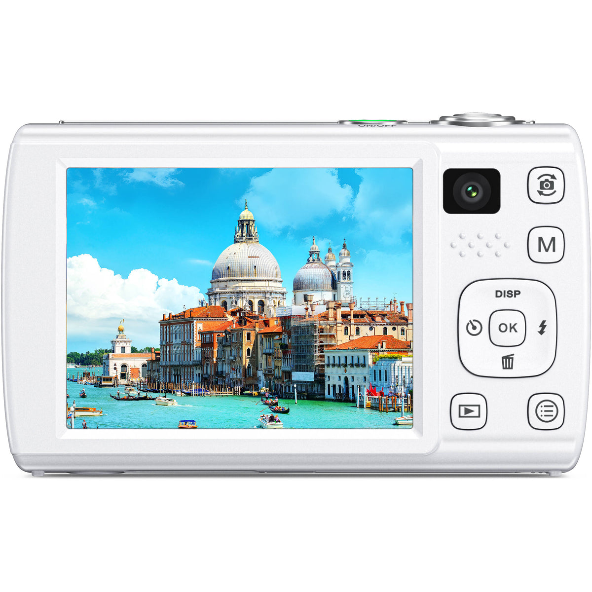Cámara Digital Kreate KR48 Pantalla Táctil 4K Blanca - vista frontal