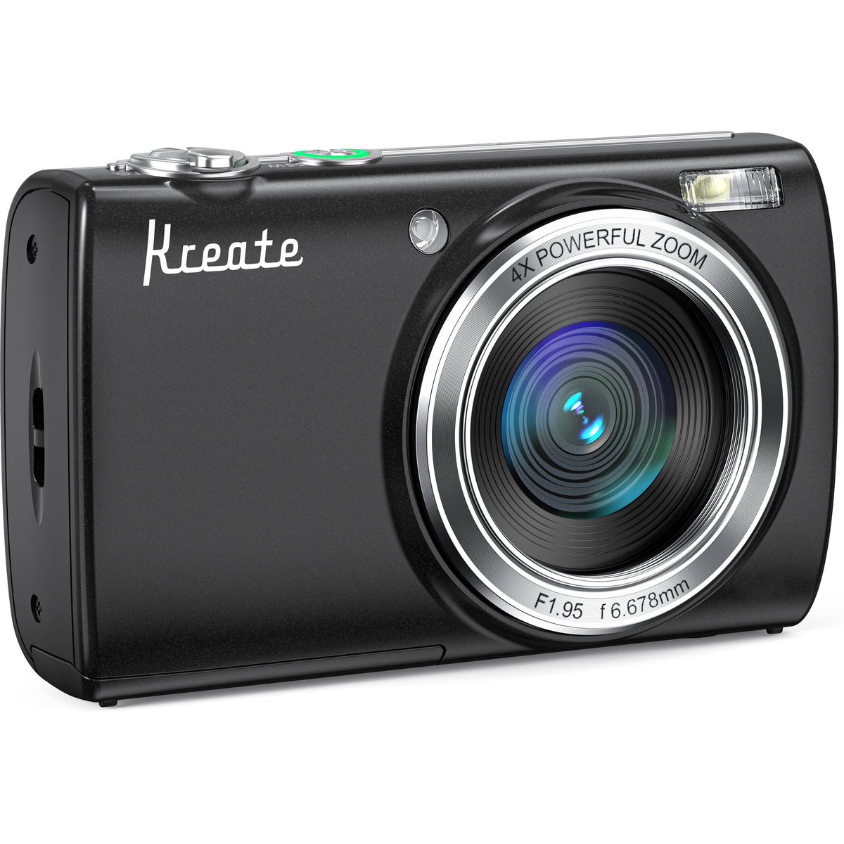 Cámara Digital Kreate KR48 Pantalla Táctil 4K Negra - vista trasera