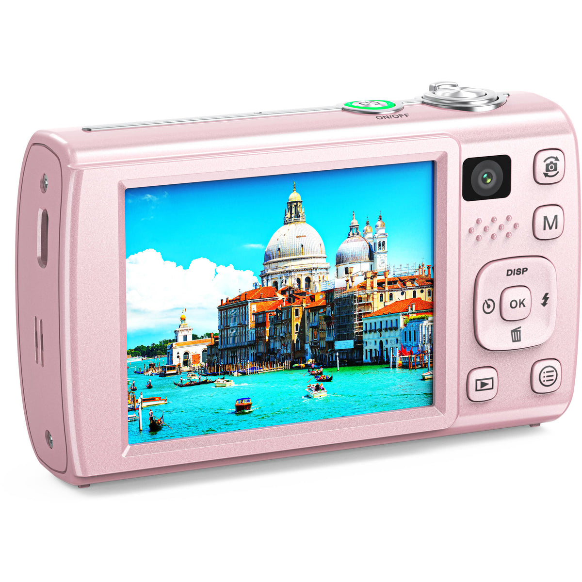 Cámara Digital Kreate KR48 Pantalla Táctil 4K Rosa - puertos y conexiones