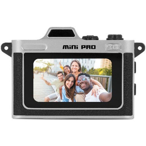 Cámara Digital Minolta Mini Pro Compacta de Bolsillo Negra - vista frontal