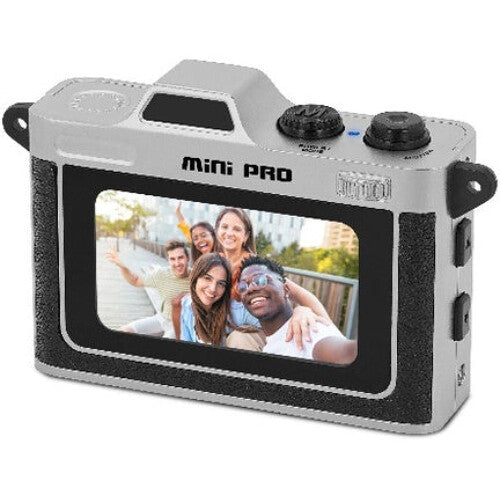 Cámara Digital Minolta Mini Pro Compacta de Bolsillo Negra - en uso
