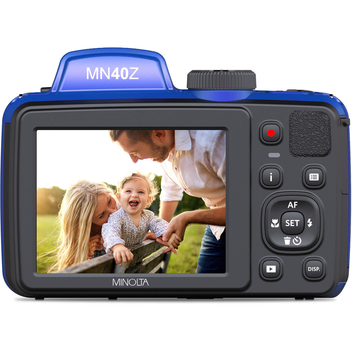 Cámara Digital Minolta MN40Z Zoom Óptico 40x 24-960mm Azul - vista frontal