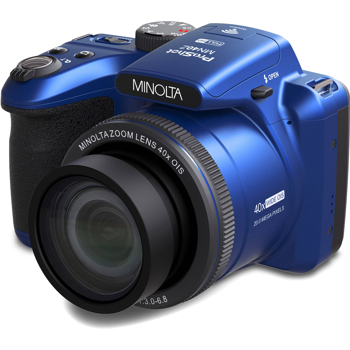 Cámara Digital Minolta MN40Z Zoom Óptico 40x 24-960mm Azul - vista trasera