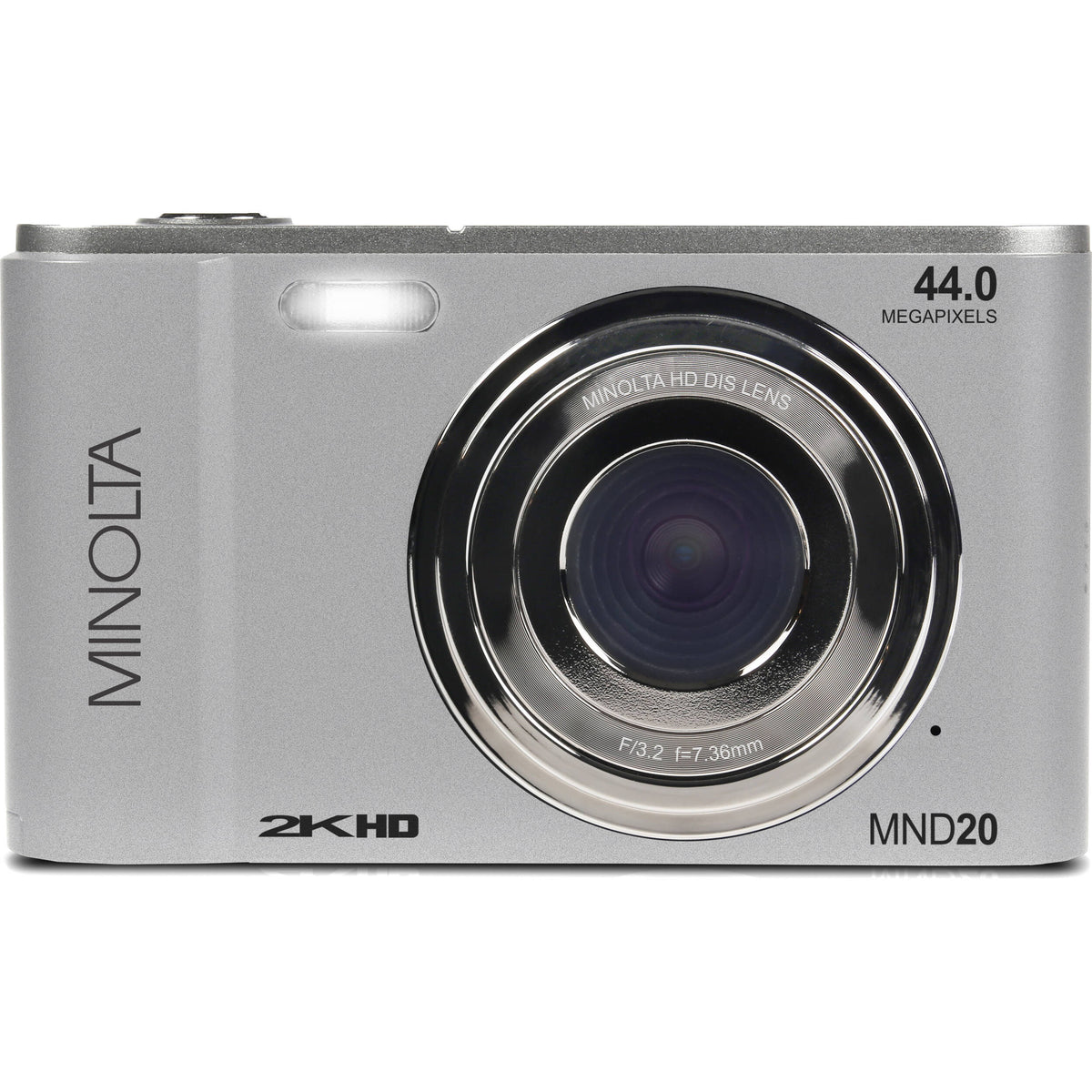 Cámara Digital Minolta MND20 44MP Video 2.7K Plateada - vista trasera