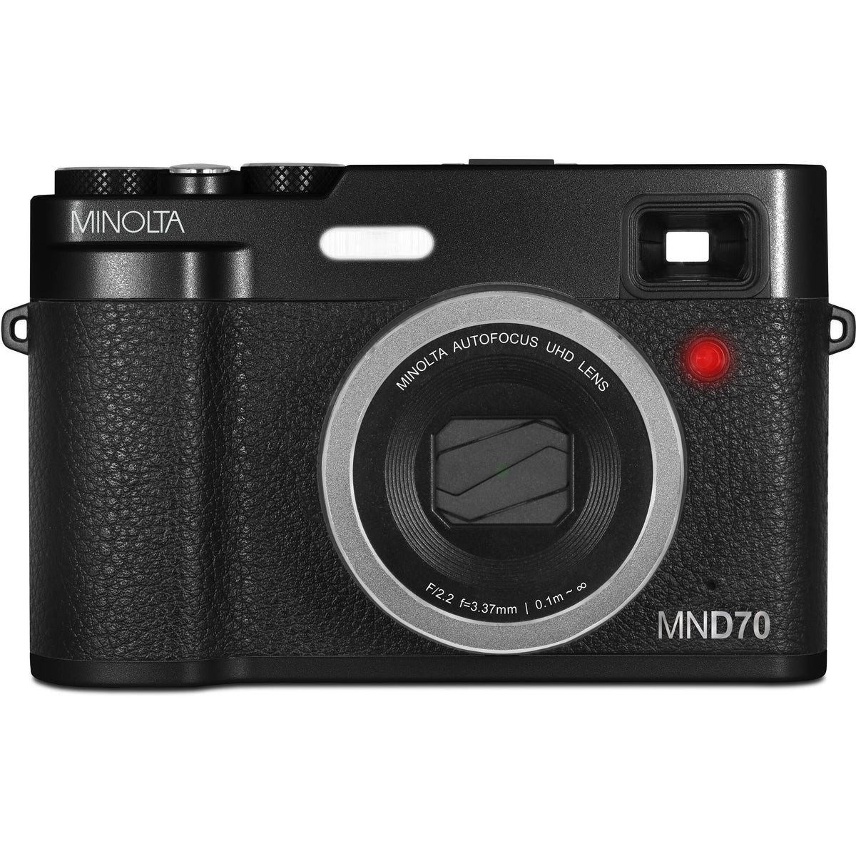 Cámara Digital Minolta MND70 con Visor Óptico 48MP Negra - contenido de la caja