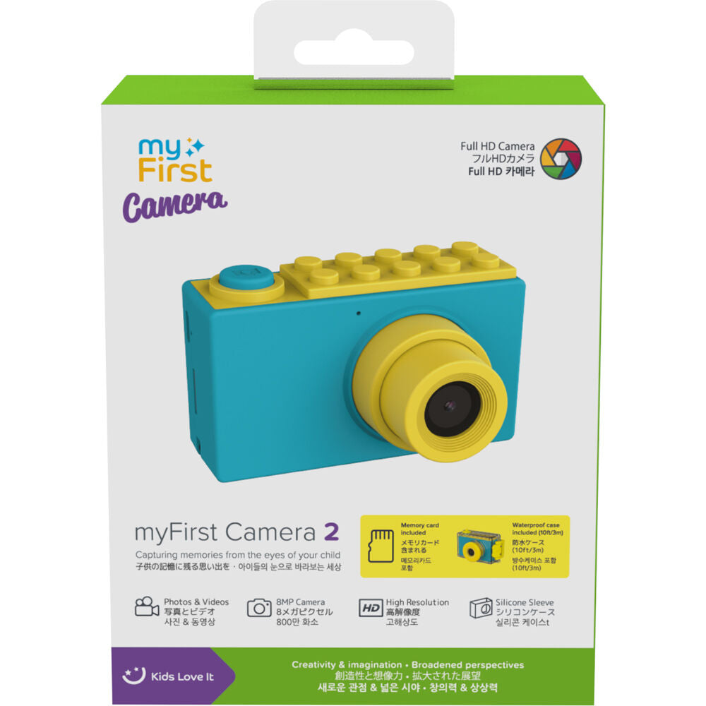 Cámara Digital myFirst Kids 2 Sumergible para Niños Azul - vista lateral