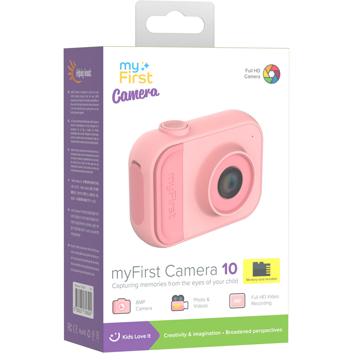 Cámara Digital myFirst Kids Mini 10 para Niños Rosa - vista lateral